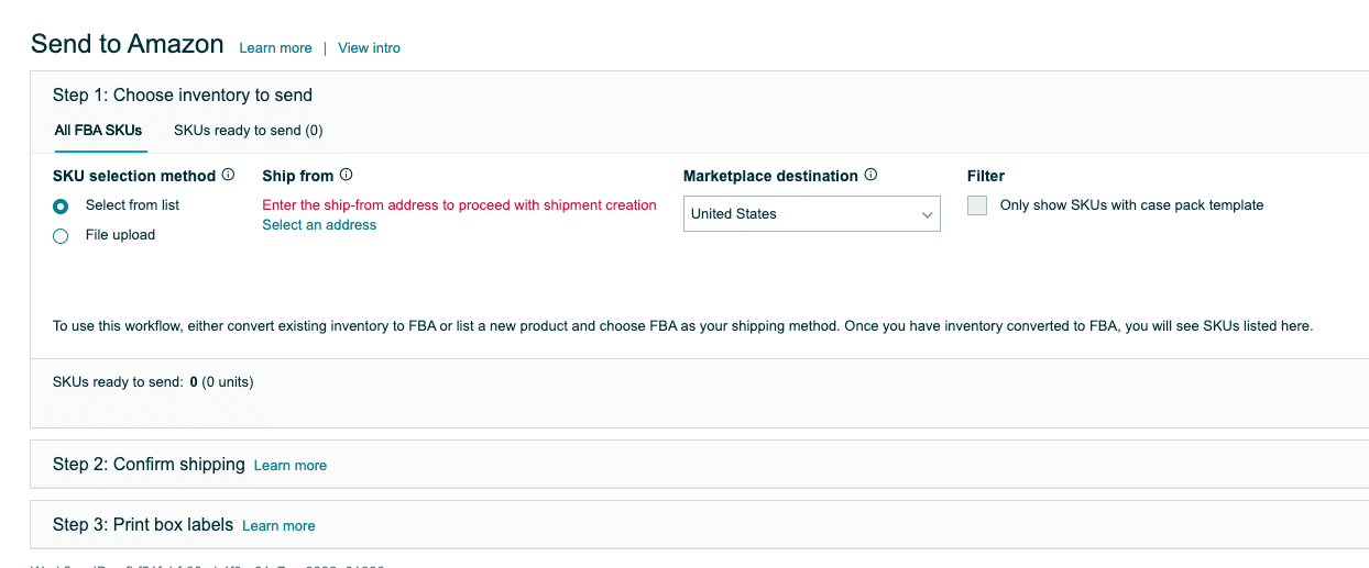 Send to Amazon Workflow