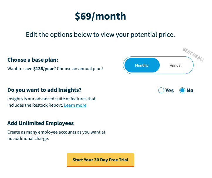InventoryLab Pricing