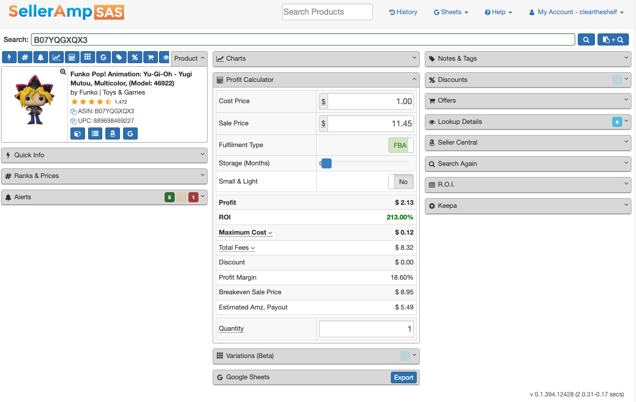 Seller Amp web app collapsed panels Seller Amp web app collapsed panels