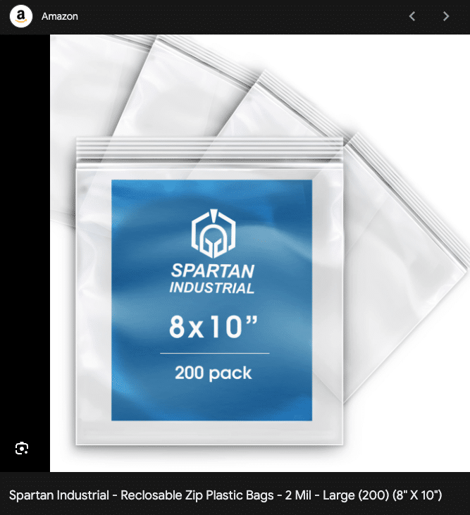 Ziploc Bags from Amazon