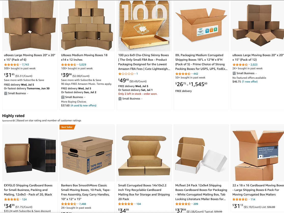 FBA Boxes on Amazon FBA Boxes on Amazon