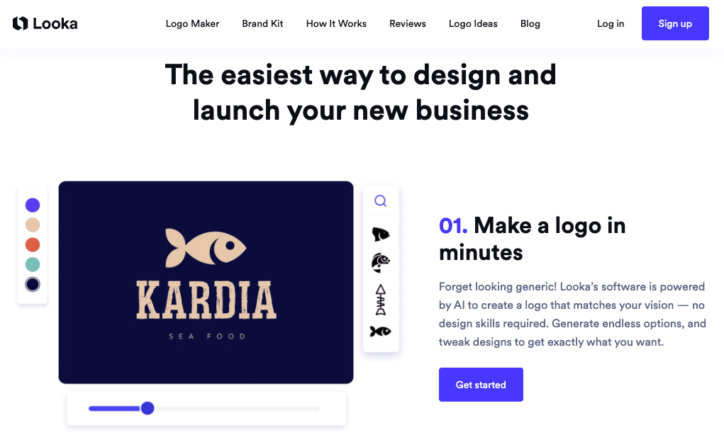 Looka Logo Design AI Platform