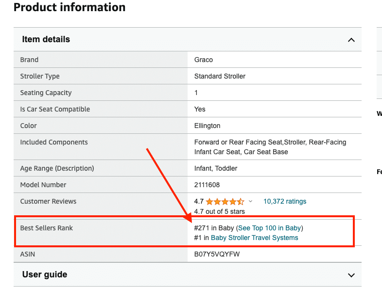 Amazon Product BSR Amazon Product BSR